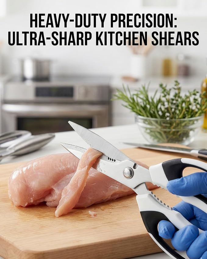 All-Purpose Kitchen Shears, Sharp Stainless Steel Kitchen Scissors - Image 3