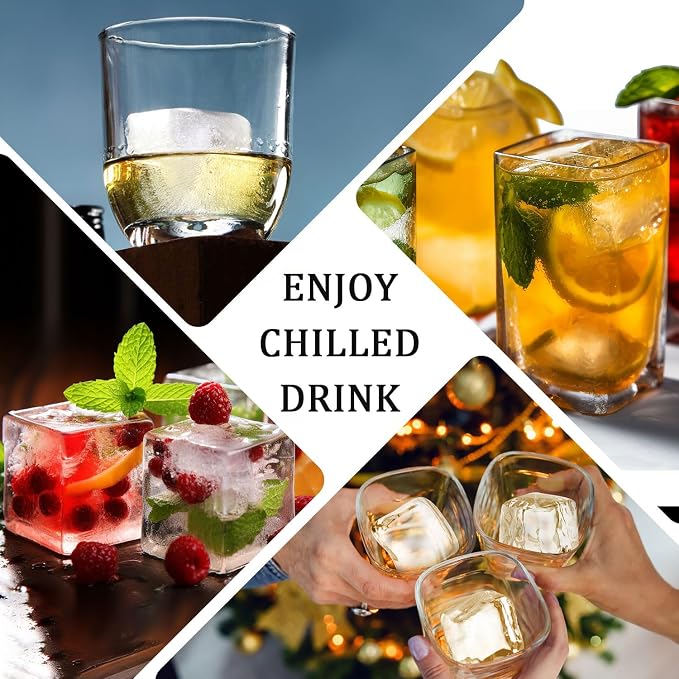 Large Ice Cube Tray for Whiskey: FDDBI Silicone Ice Cube Trays - Image 7