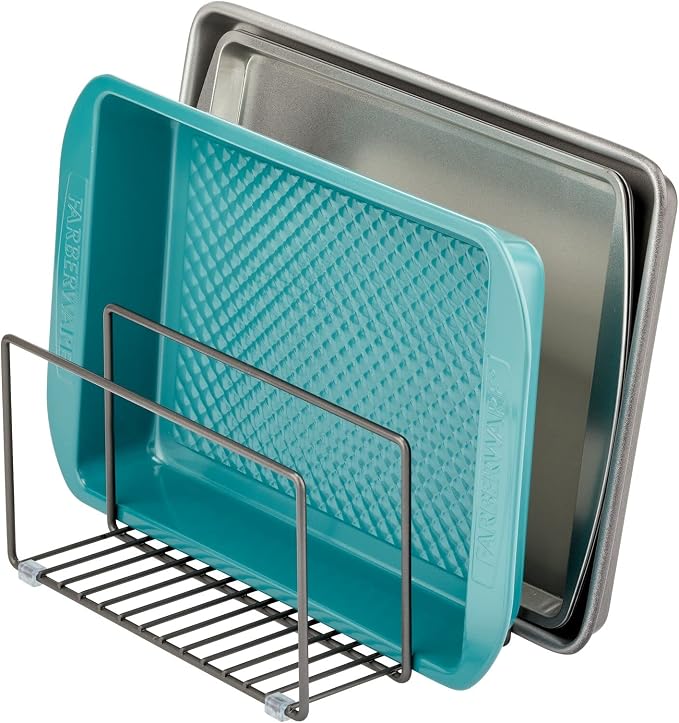mDesign Metal Pan Organizer for Kitchen Cabinet, Pantry Shelf - Image 5