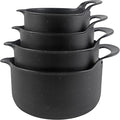COOK WITH COLOR Nesting Plastic Mixing Bowl Set with Pour Spouts and Handles by CookwithColor