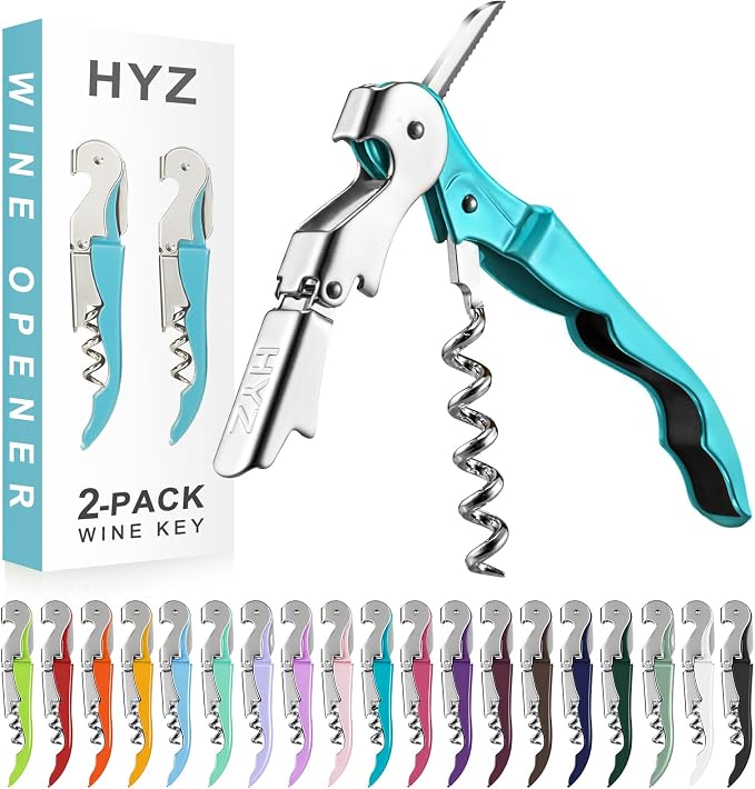 HYZ 2-Pack Wine Opener Waiter Corkscrew, Professional Wine Key by HYZ