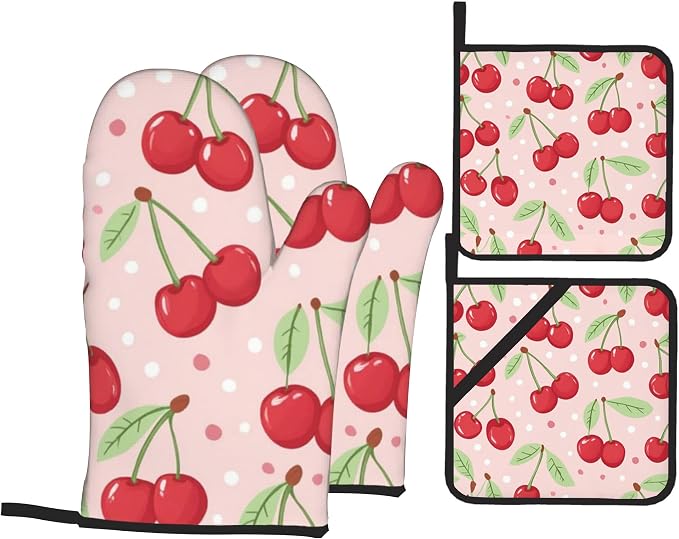 Oven Mitts and Hot Pads Set by Unknown