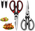 SZHLUX 2-Pack Kitchen Scissors Heavy Duty, Premium Sharp Kitchen Shears by SZHLUX