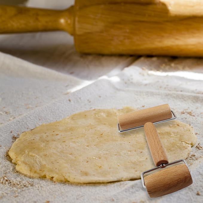 Wooden Rolling Pin, Ergonomic Non-Stick Pizza Baker Dough Pastry Roller - Image 6