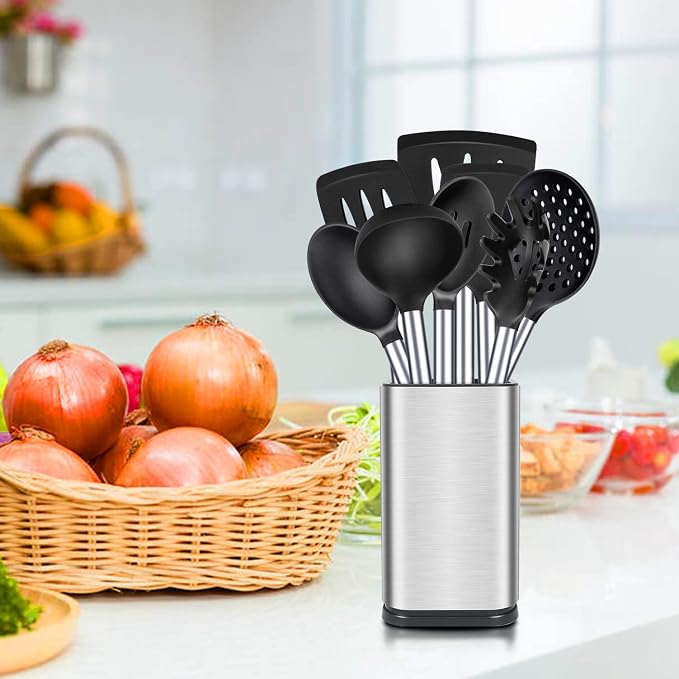 Silicone Cooking Utensil Set, BPA Free Heat Resistant Kitchen Tools - Image 8