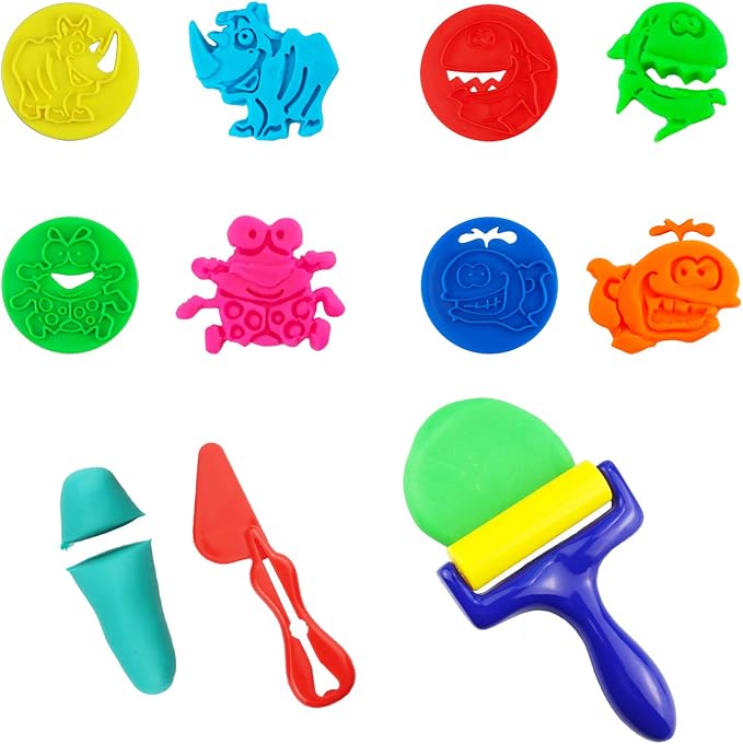 FRIMOONY Plastic Dough Tools for Kids, - Image 6