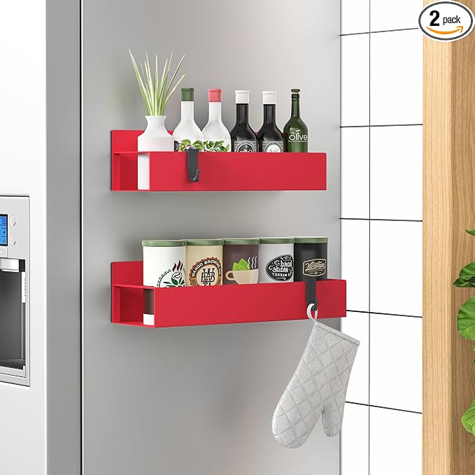 HuggieGems 2 Pack Magnetic Spice Storage Rack Organizer by HuggieGems