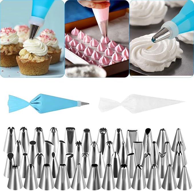 Cake Decorating Supplies Kit, Russian Piping Tips Set, Cake Baking Supplies - Image 3