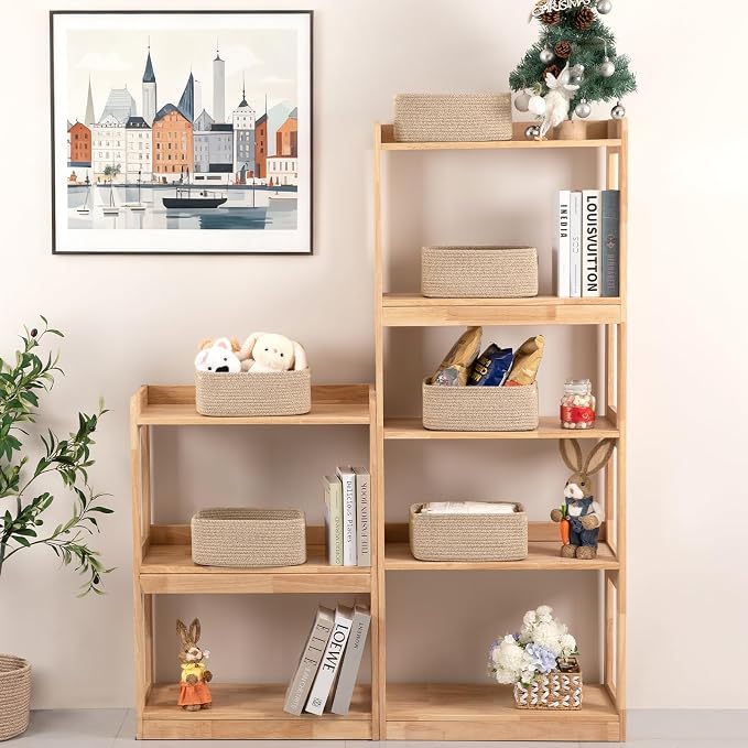 OIASKET 6 Pack Storage Baskets for Shelves, Small Baskets for Shelves, Cute - Image 2