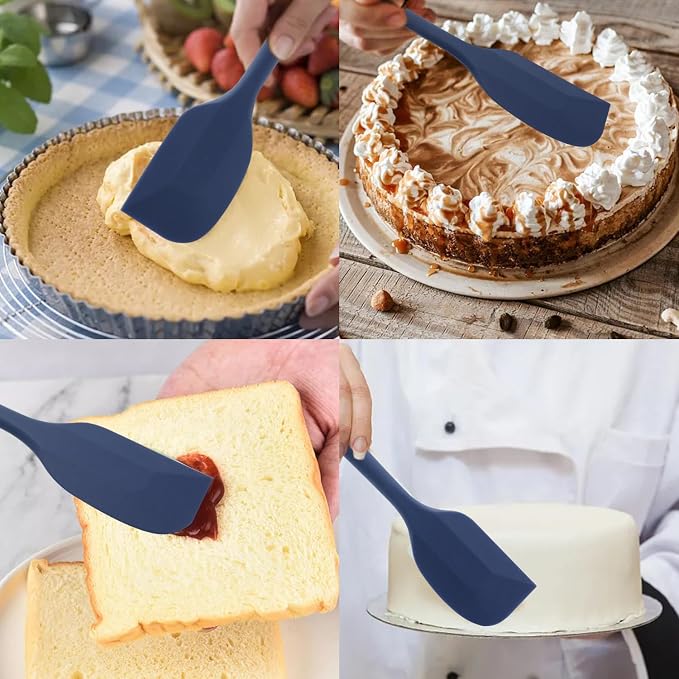 Silicone Spatulas Set, Rubber Spoon Spatula Heat Resistant Spoonula One Piece - Image 2