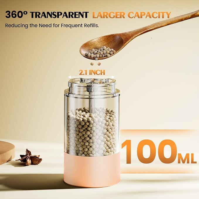 Electric Salt and Pepper Grinder Set Automatic Battery Pepper Mill Shakers - Image 4