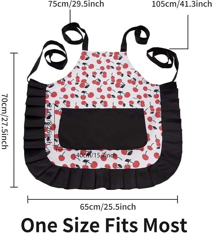 Vintage Floral Apron for Women - Image 6