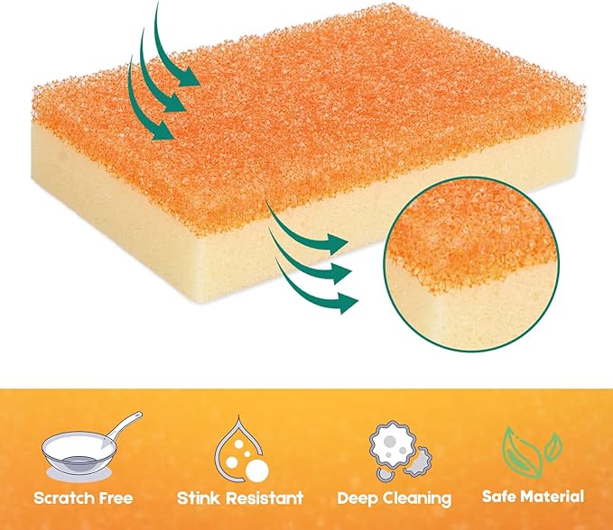 LAUNDRYLUX Scrub Sponge, Dual-Sided Temperature-Responsive Scrubber - Image 4