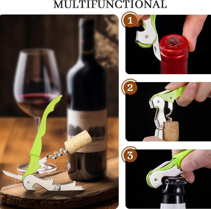 HYZ 2-Pack Wine Opener Waiter Corkscrew, Professional Wine Key - Image 6