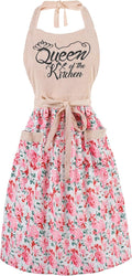 Cute Floral Aprons for Women by HYVOROS