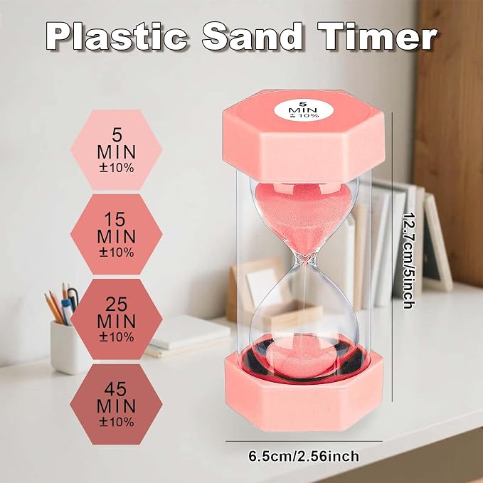 Sand Timer 15 Minute Hourglass, Unbreakable Hexagon Sand Clock 15 Min, Reloj De - Image 4