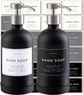 Hand and Dish Soap Dispenser for Kitchen and Bathroom, Stainless Steel Pumps by Verute