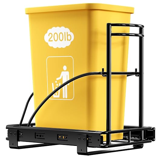 ANASTA Single Pull Out Trash Can Under Cabinet 7-13 Gal, Heavy Duty Under Sink by ANASTA