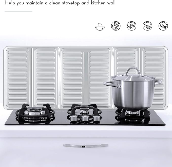 2 Pieces Splatter Guards for Frying Stove Splatter Guard Anti Oil Barrier - Image 5