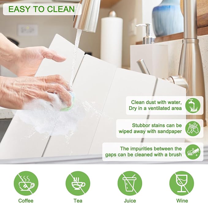 Large Dish Drying Mat for Kitchen Counter, Heat-resistant Mat, Diatomaceous - Image 5