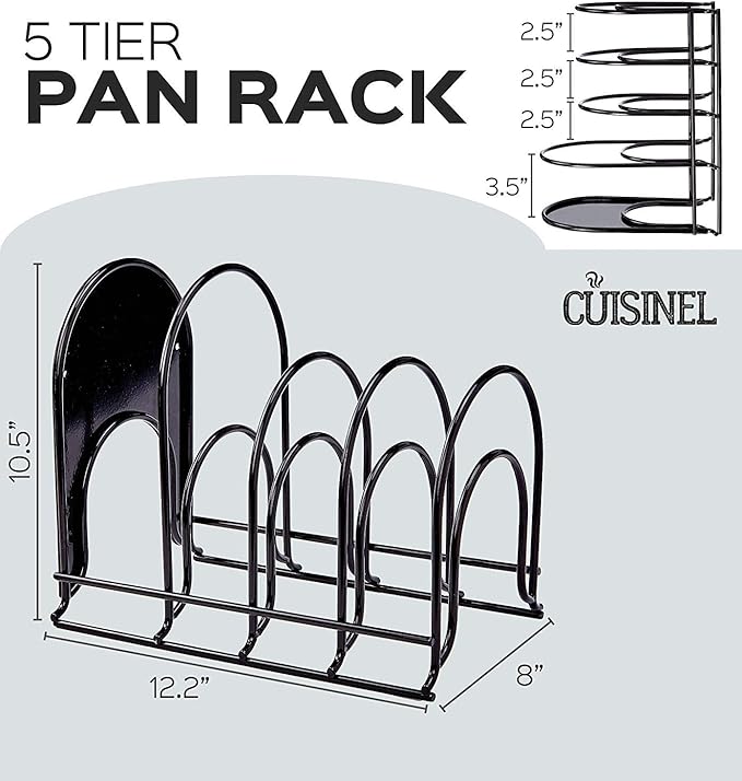 Cuisinel Heavy Duty Pots and Pans Organizer Rack - Image 3