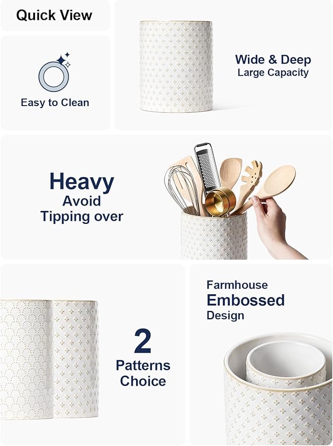 LE TAUCI Utensil Holder for Kitchen Counter - Image 3