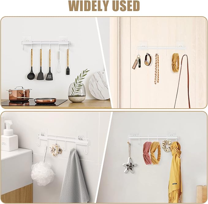 Kitchen Utensil Hanger, Adhesive Utensil Holder Wall Mount Kitchen Rack Rail - Image 6