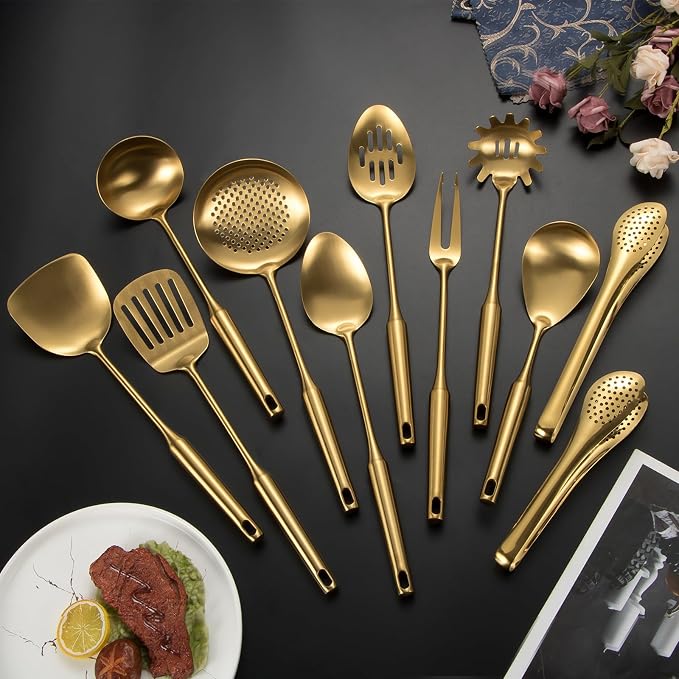 304 Stainlss Steel Matte Kitchen Utensils Set, Pasta Server - Image 2