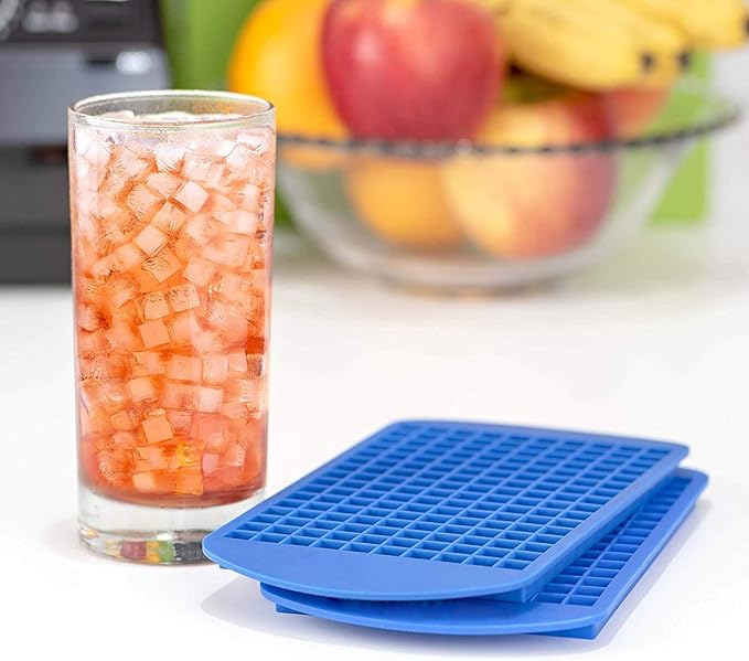 Silicone Mini Ice Cube Tray, 160 Crushed Ice Cube Molds Easy Release Small Ice - Image 2