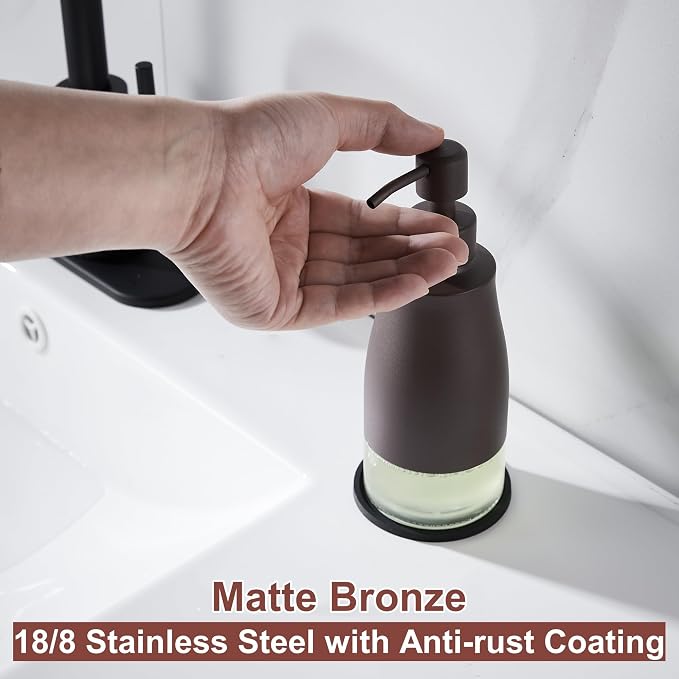 Gaussra Matte Brown Soap Dispenser - Image 8