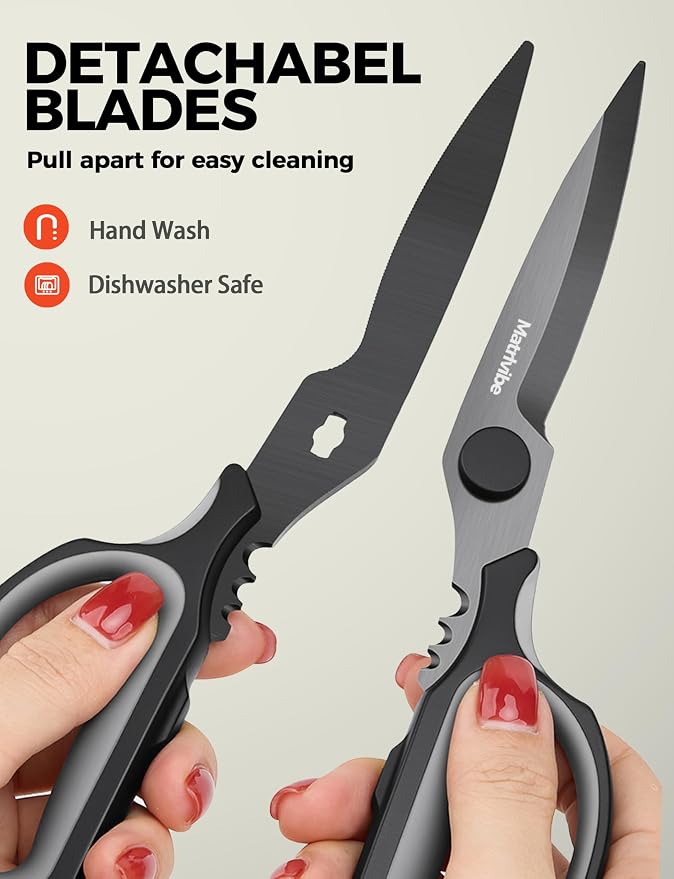 Heavy Duty Kitchen Shears, All Purpose Herb and Kitchen Scissors - Image 6