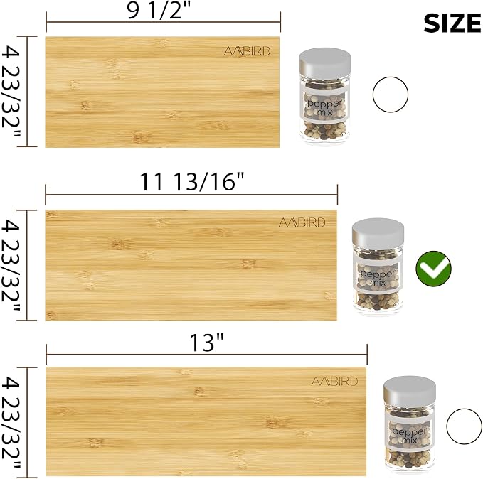 AMBIRD Bamboo Spice Drawer Organizer - Image 7