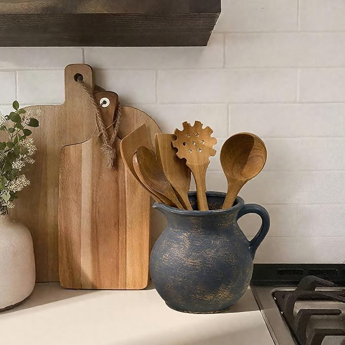 MIYUKI Rustic Kitchen Utensil Holder - Image 6