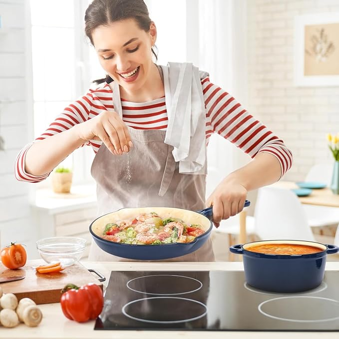 Hisencn Enameled Cast Iron Cookware Set - Image 6
