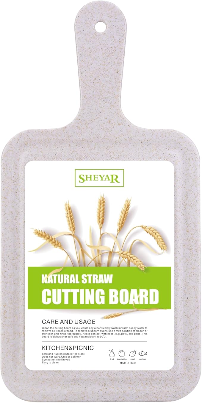Cutting Board for Kitchen, Wheat Straw Fiber Cutting Board, Dish Washer Safe by zzsbrm