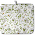 Easter Bunny Floral Drying Mat for Kitchen Counter Spring Easter Rabbits Green by Kwlegh
