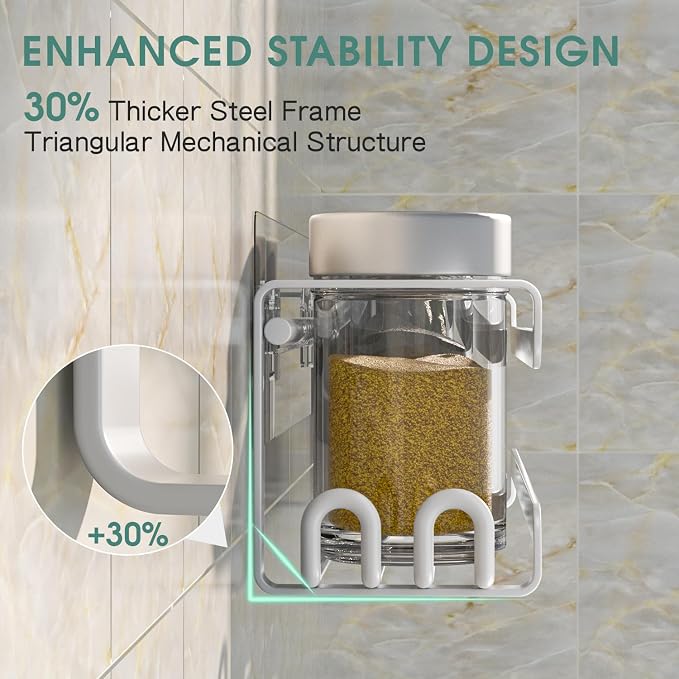 LUCYCAZ 2 Pack Wall Mounted Spice Rack - Image 3