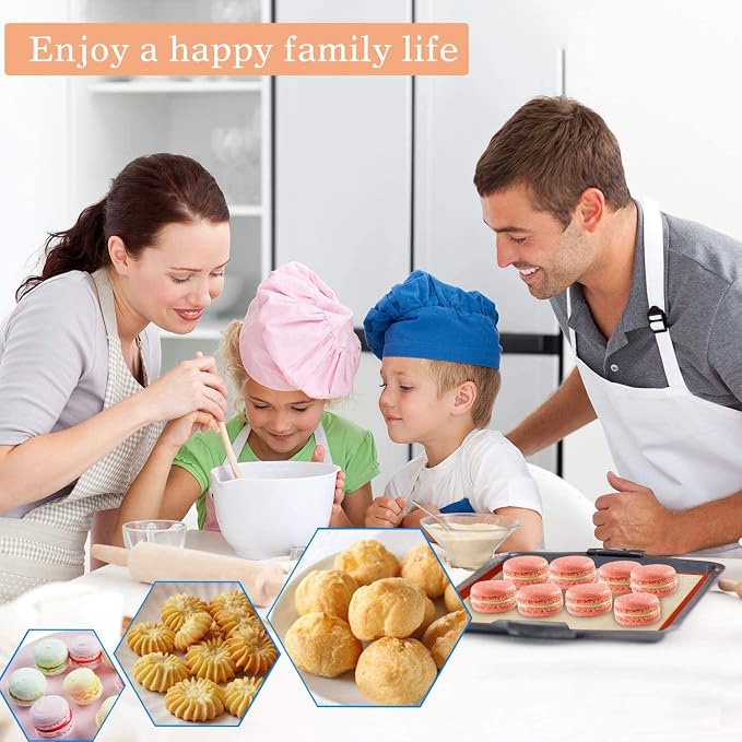AMYONE Macaron Silicone Baking Mat, Non-Stick Silicone Cookie Sheet Liners - Image 7