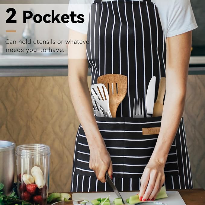 NLUS 2 Pack Cooking Aprons for Women - Image 2