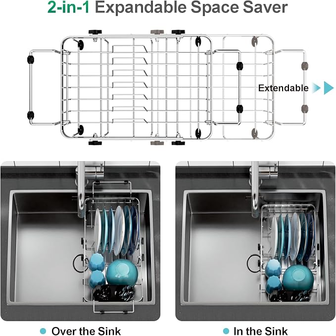 GSlife Small Over the Sink Dish Drying Rack - Image 5