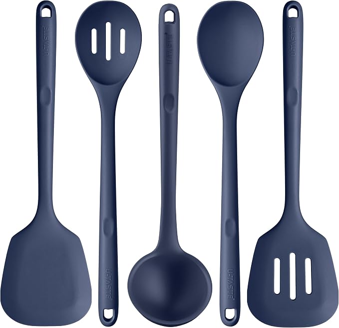 Silicone Kitchen Cooking Utensil Set: U-Taste High Heat Resistant 13.6in by U-Taste