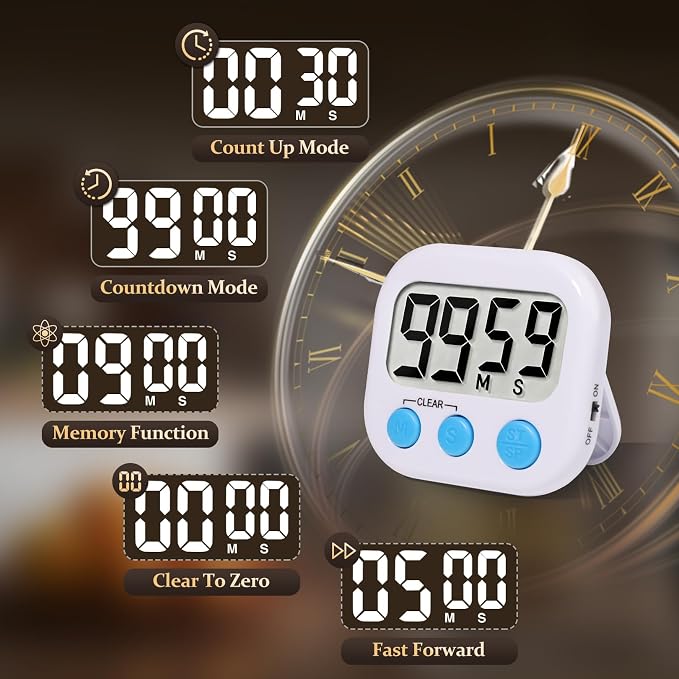 24 Pack Digital Kitchen Timer Small Classroom Timers - Image 7
