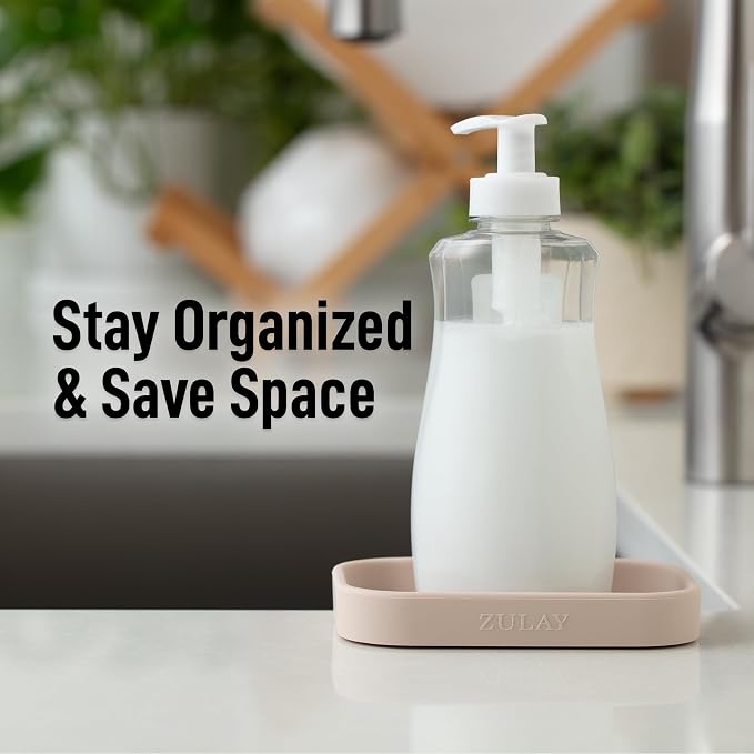 Zulay Kitchen Small Silicone Sponge Holder – Space-Saving Sink Organizer Tray - Image 6