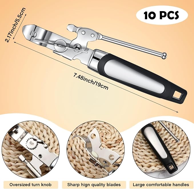 Gisafai 10 Pcs Can Opener Manual Bulk Smooth Edge - Image 2