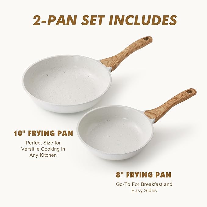 SENSARTE Nonstick Frying Pan Skillets, Ceramic Coating Omelette Pans, Healthy - Image 2