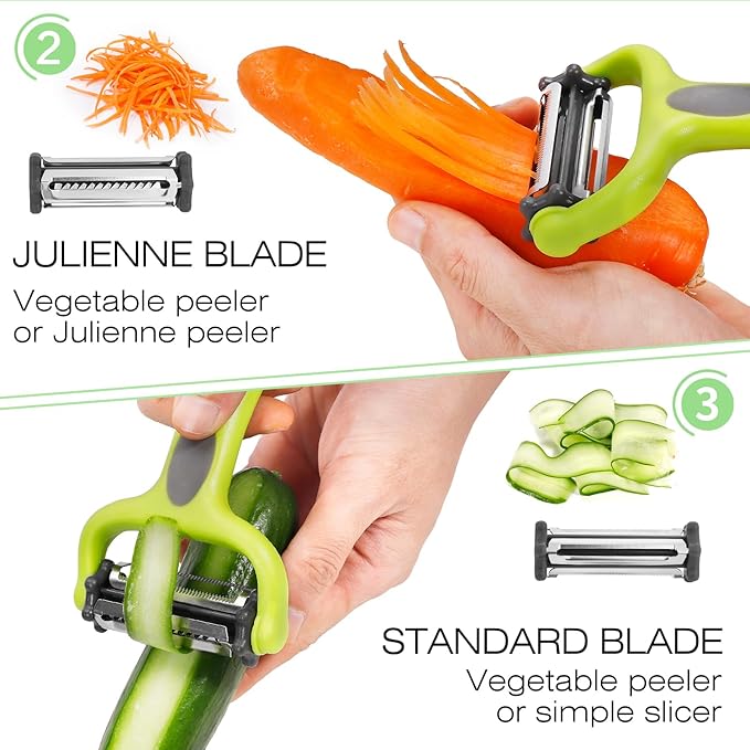 Senbowe Julienne Peeler, Potato Vegetable Peeler - Image 5