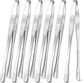 meekoo 6 Pcs 7.8 Inches Stainless Steel Korean BBQ Grill Tongs Japanese by meekoo