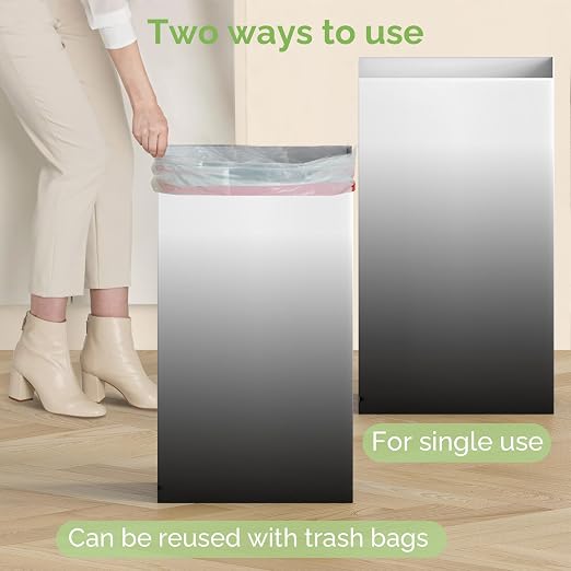 4 Pack Extra Large Disposable Trash Cans, Reusable Portable Garbage Can - Image 5