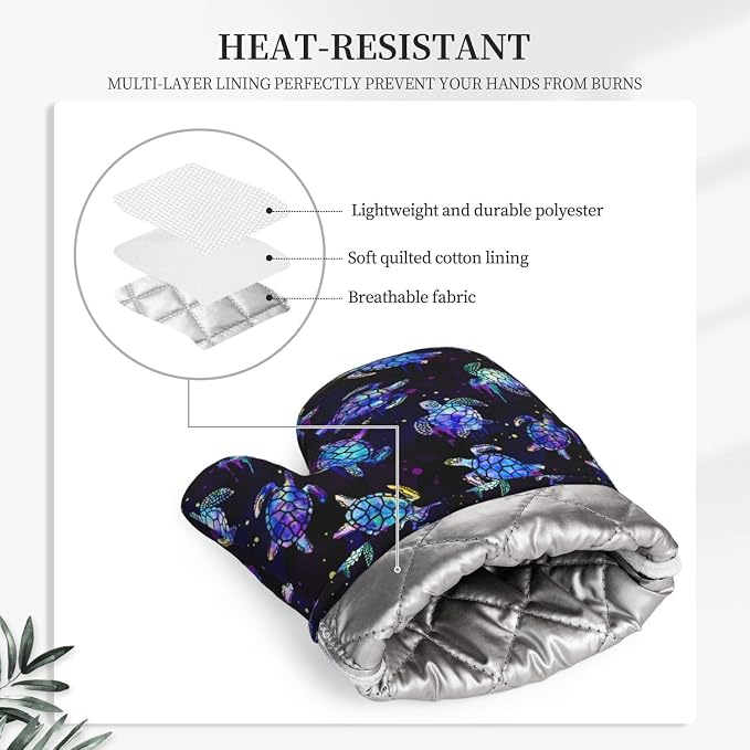 Sea Turtle Oven Mitts and Pot Holders Set - Image 3