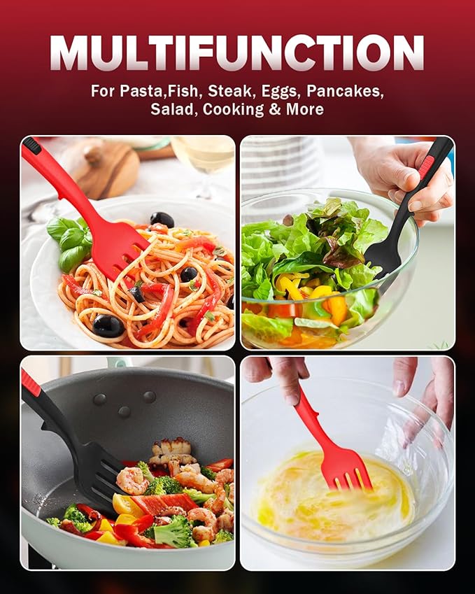 Silicone Flexible Cooking Fork, 11.6 Inch Heat Resistant, Large Non Stick - Image 5